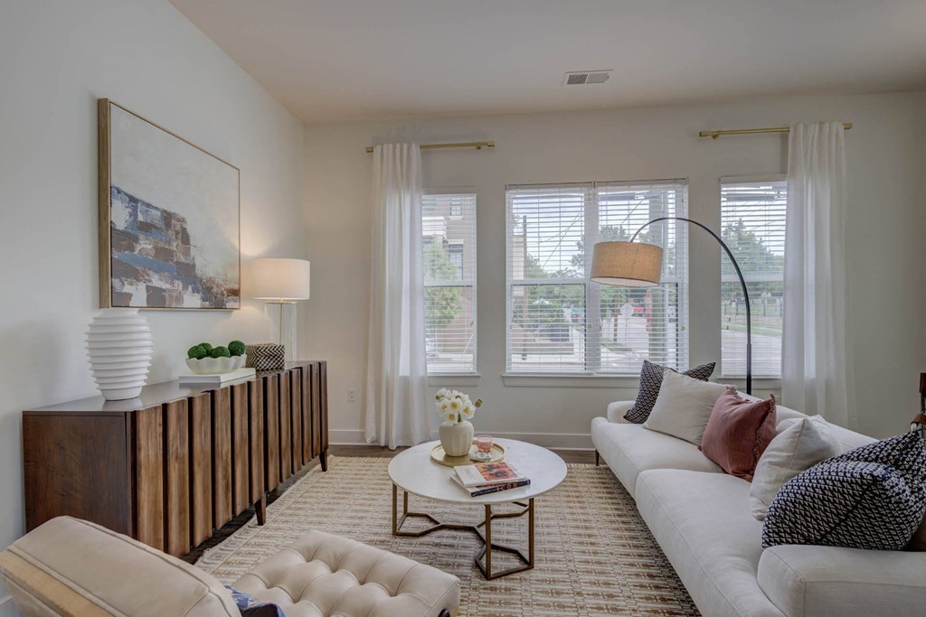 Modern Living Room at The Lincoln Apartments, North Carolina