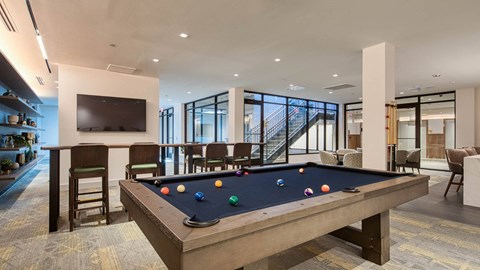 Billiards Table at Residences at Richmond Trust, Richmond, Virginia