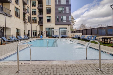 Pool With Sunning Deck at The Walker, Cary, NC