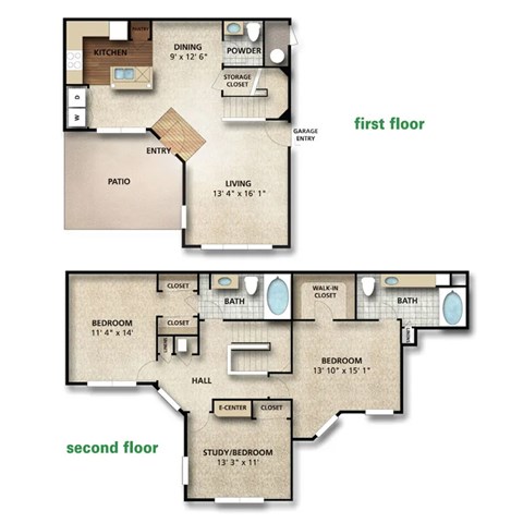 Empire Floor Plan | 1,155-1,620 Sq. Ft. at The Orchard, Ohio, 43016