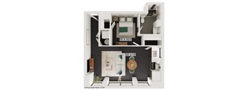 bedroom floor plan an in 1 bed 1 bath, opens a dialog