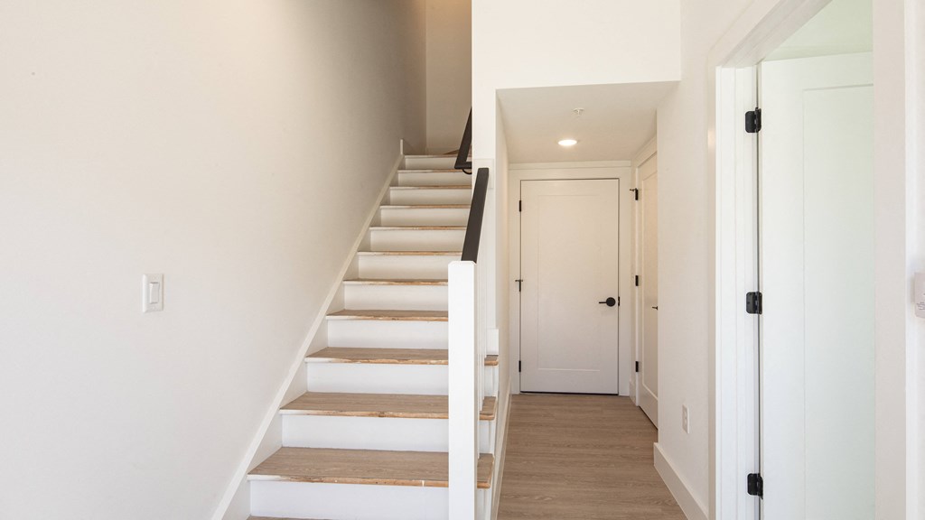 a stairwell in a 555 waverly unit at Ainsworth, Richmond