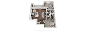 Fairgate Apartments Raleigh 2 bed floor plan