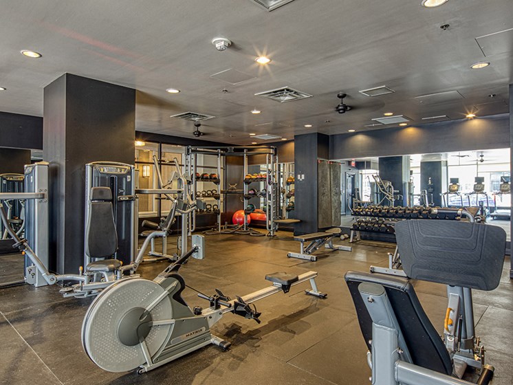 Gym at luxury apartments in Downtown Richmond VA