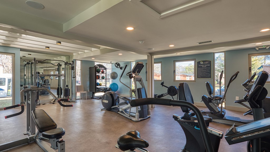 The fitness center at Acclaim at Carriage Hill, Richmond, VA