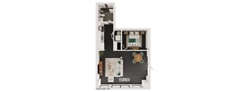 bedroom floor plan an in 1 bed 1 bath