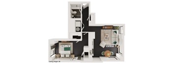bedroom floor plan an in 2d