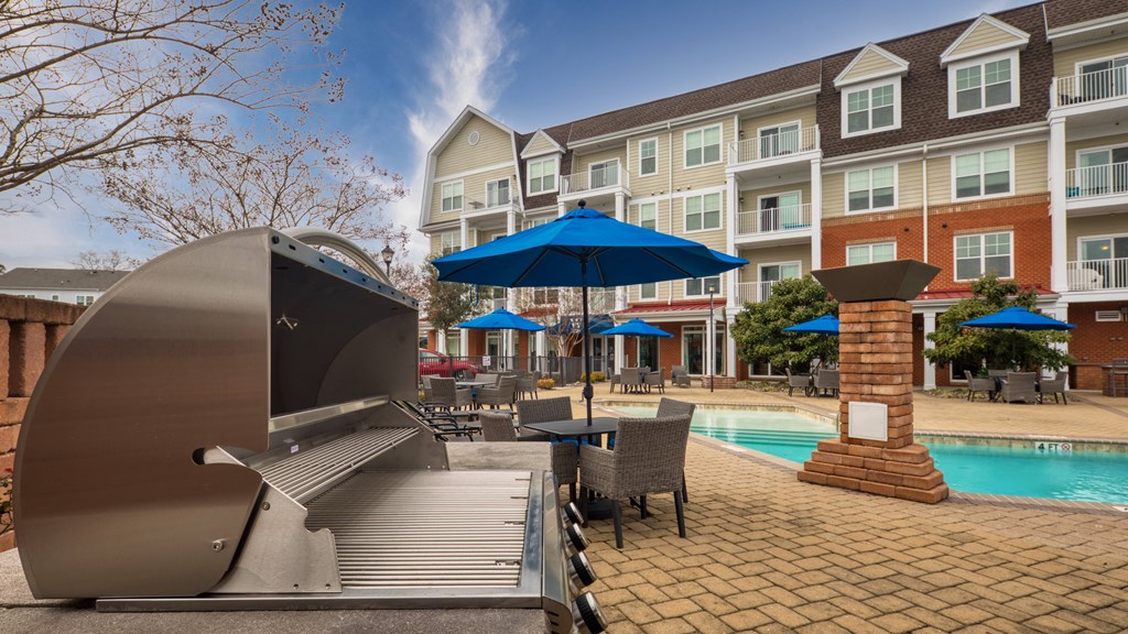 our apartments offer a swimming pool with umbrellas