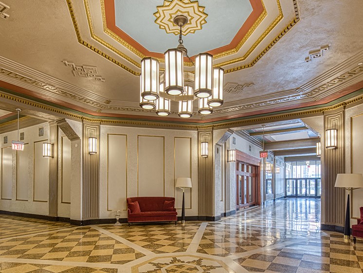 Interior hallway at apartments in Richmond Va