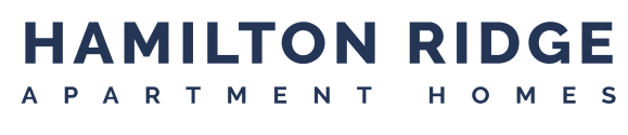 The image is a logo for Hamilton Ridge Apartment Homes.