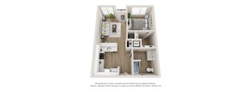 A1 Floor Plan | 669-to681 Sq. Ft. at The Falstaff, North Carolina