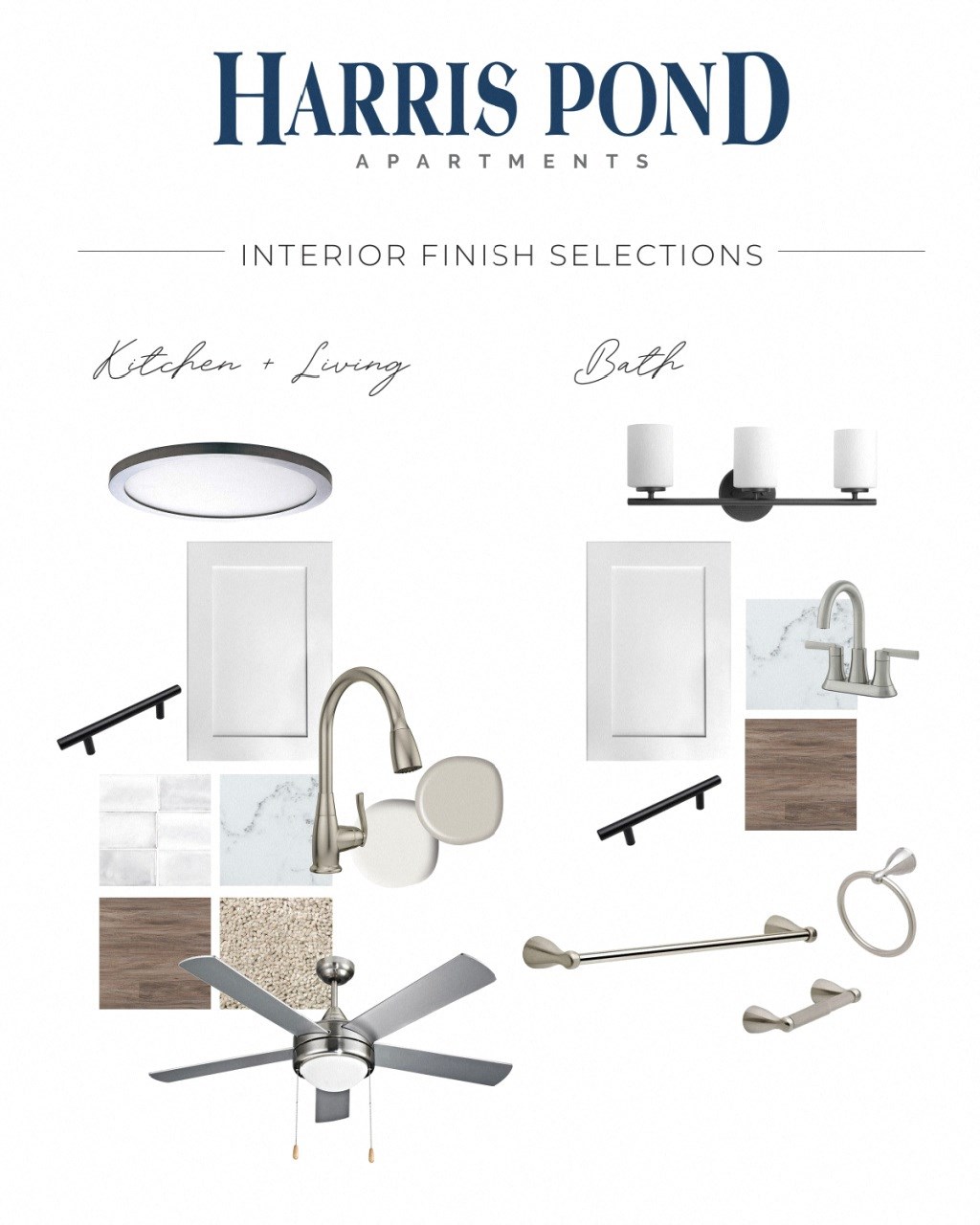 Harris Pond Apartments in Charlotte NC  finishes