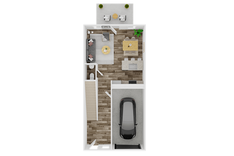 3 bed 2.5 bath | 1,340 Sq. Ft. at The Mark Townhomes Apartments, Harrisonburg, VA