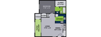 Hunting Ridge Floor Plan 1 bed