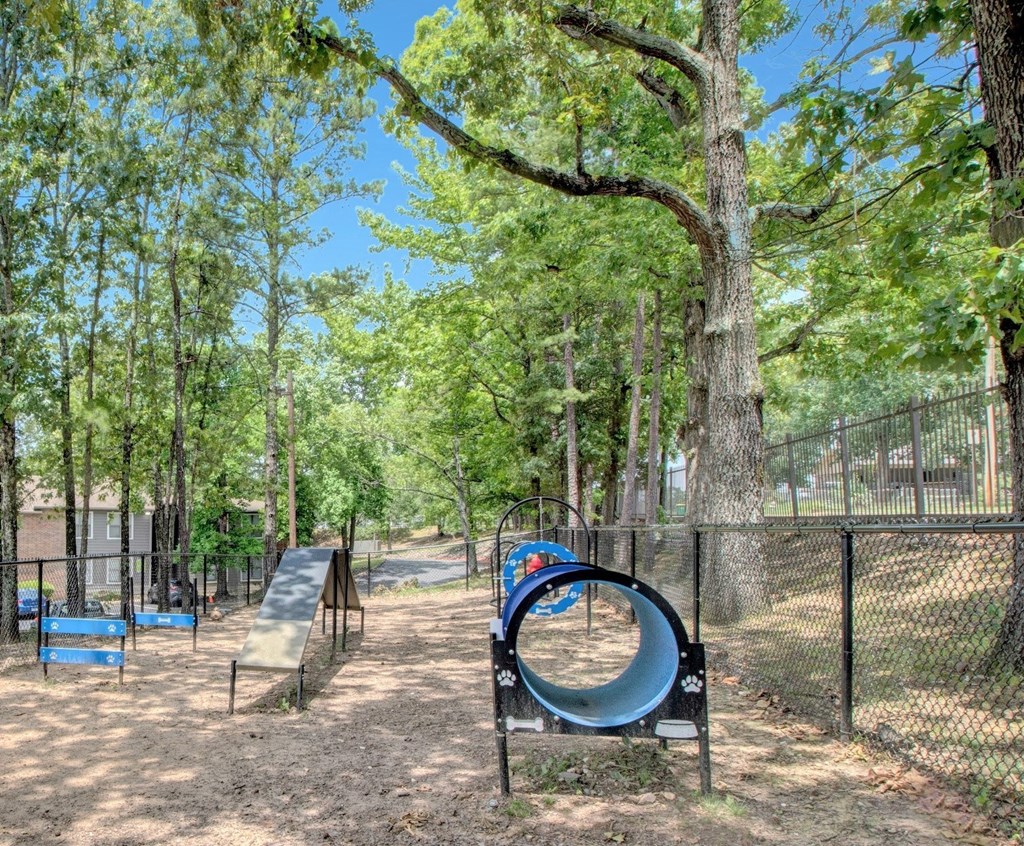 our apartments have a dog park with a playground