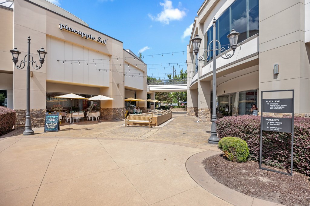 A sunny day at the Princeton Sol store with a clear blue sky.