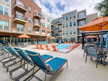 Poolside at The Delaneaux Apartments in New Orleans - Photo Gallery 7