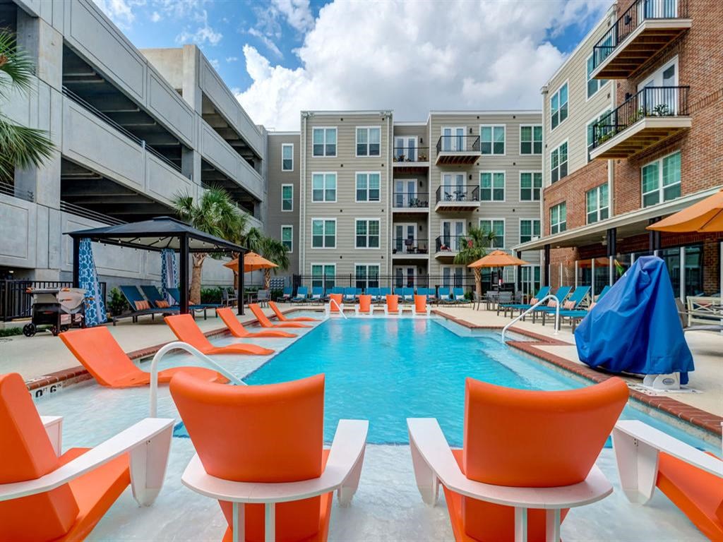 Pool at The Delaneaux Apartments in New Orleans