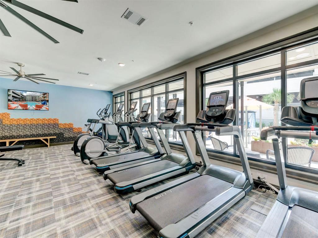 Gym 2 at Delaneaux Apartments in New Orleans