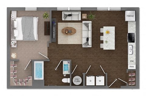 Delaneaux Apartments Floor Plan 6