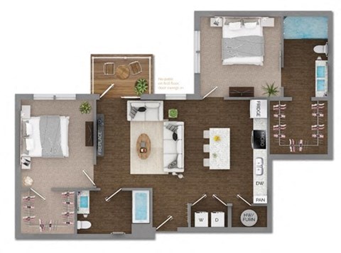 Delaneaux Apartments Floor Plan 10