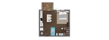 Delaneaux Apartments Floor Plan 1