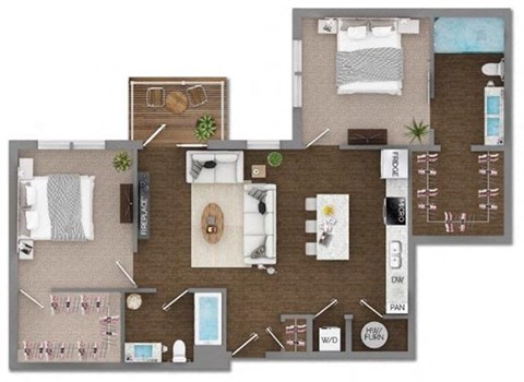 Delaneaux Apartments Floor Plan 11