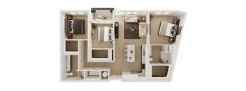 3 Bed 2 Bath Floor Plan | 1,467 Sq. Ft. at VALE Lake Wylie in Lake Wylie, SC