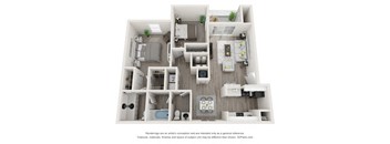 2 Bedroom Floor Plan at The Lennox