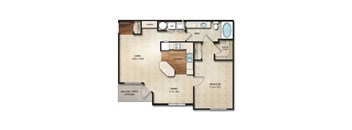 A5d Floor Plan | 820 Sq. Ft. at Times Square, Dublin, Ohio