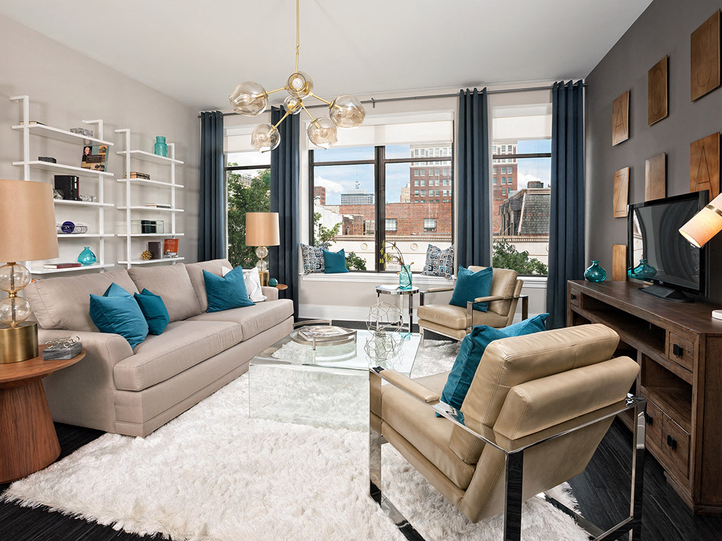 Living Room at Deco Apartments in Richmond Va