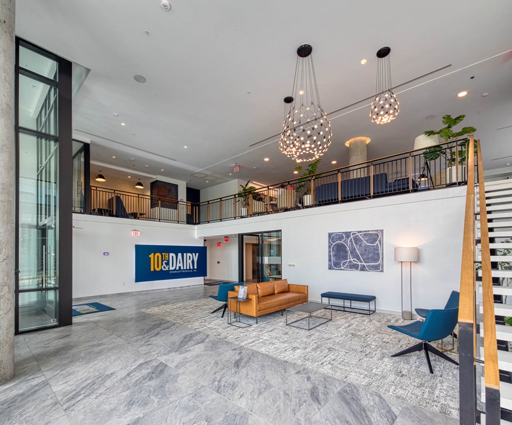 Lobby at 10 and Dairy Apartments