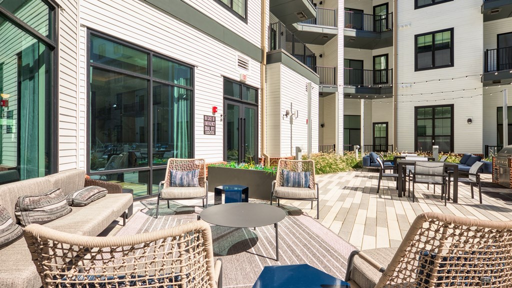 Patio at Aura Stonebridge, Virginia, 23225