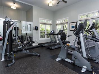 Cardio Machines In Gym at Beacon Place Apartments, Gaithersburg, Maryland