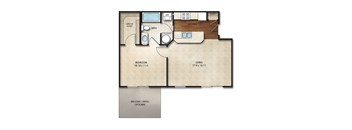 A3d Floor Plan | 660 Sq. Ft. at Times Square, Dublin, 43016