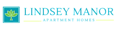 The image is a logo for Lindsey Manor Apartments.