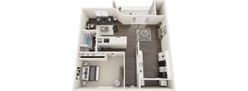 a 3d rendering of a floor plan of a house