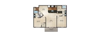 C1d Floor Plan | 1125 Sq. Ft. at Times Square, Dublin, OH