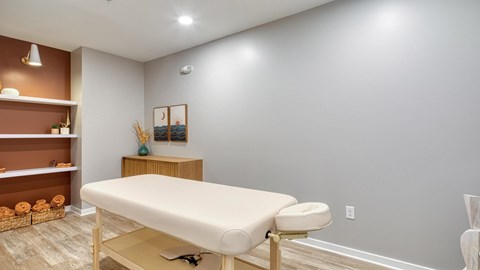 A massage table at Allure at Edinburgh, Chesapeake, Virginia