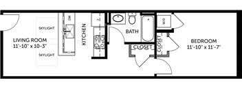 Metal 1 bed-1 bath 1 level 570 sqft