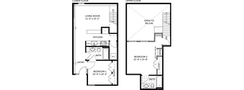 Metal 2 bed- 2 bath loft 931 sqft