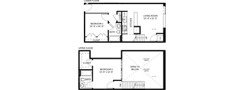 Metal 2 Bed 2 Bath Loft 885 Sqft