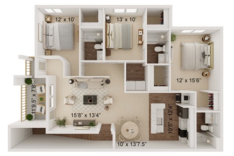 the floor plan of studio apartment 353 sq ft