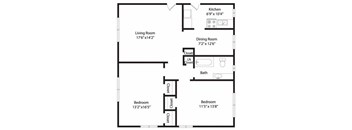 Two Bedroom Apartment Floor Plan