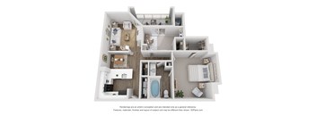 a 1 bedroom floorplan is shown in this illustration