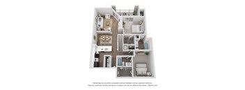 a stylized floor plan of a 1 bedroom apartment