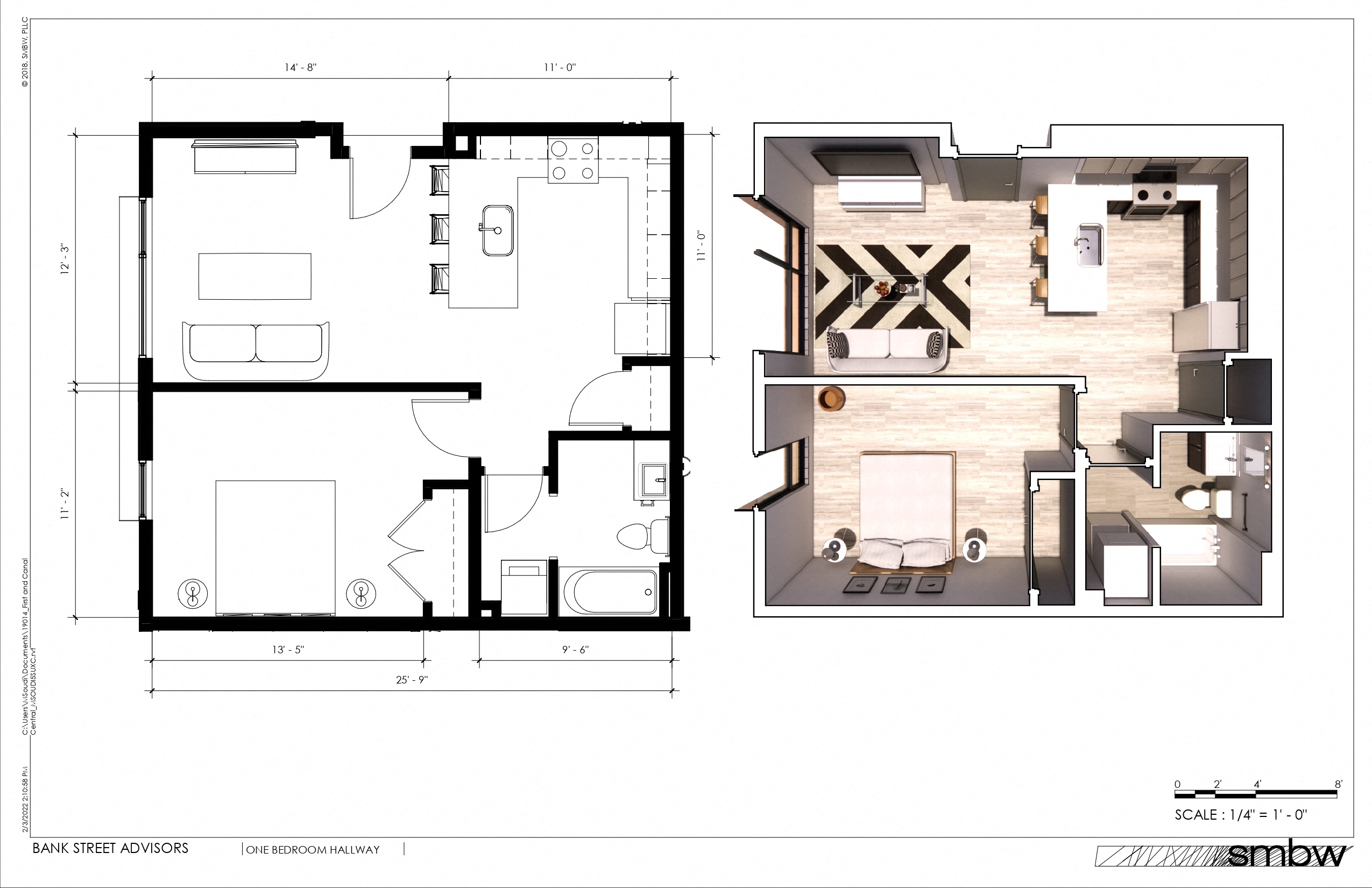 floor plan of the renovated home