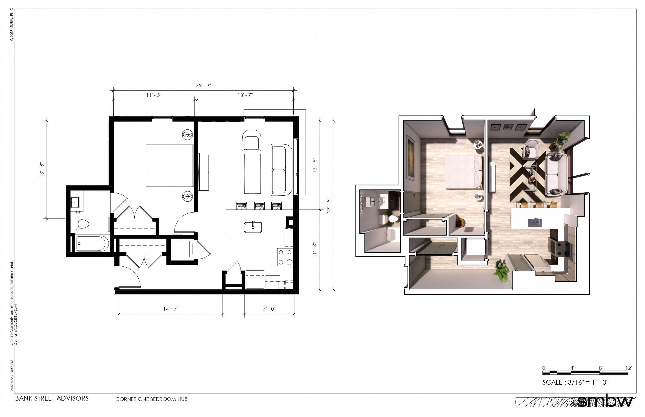 floor plan of the renovated home