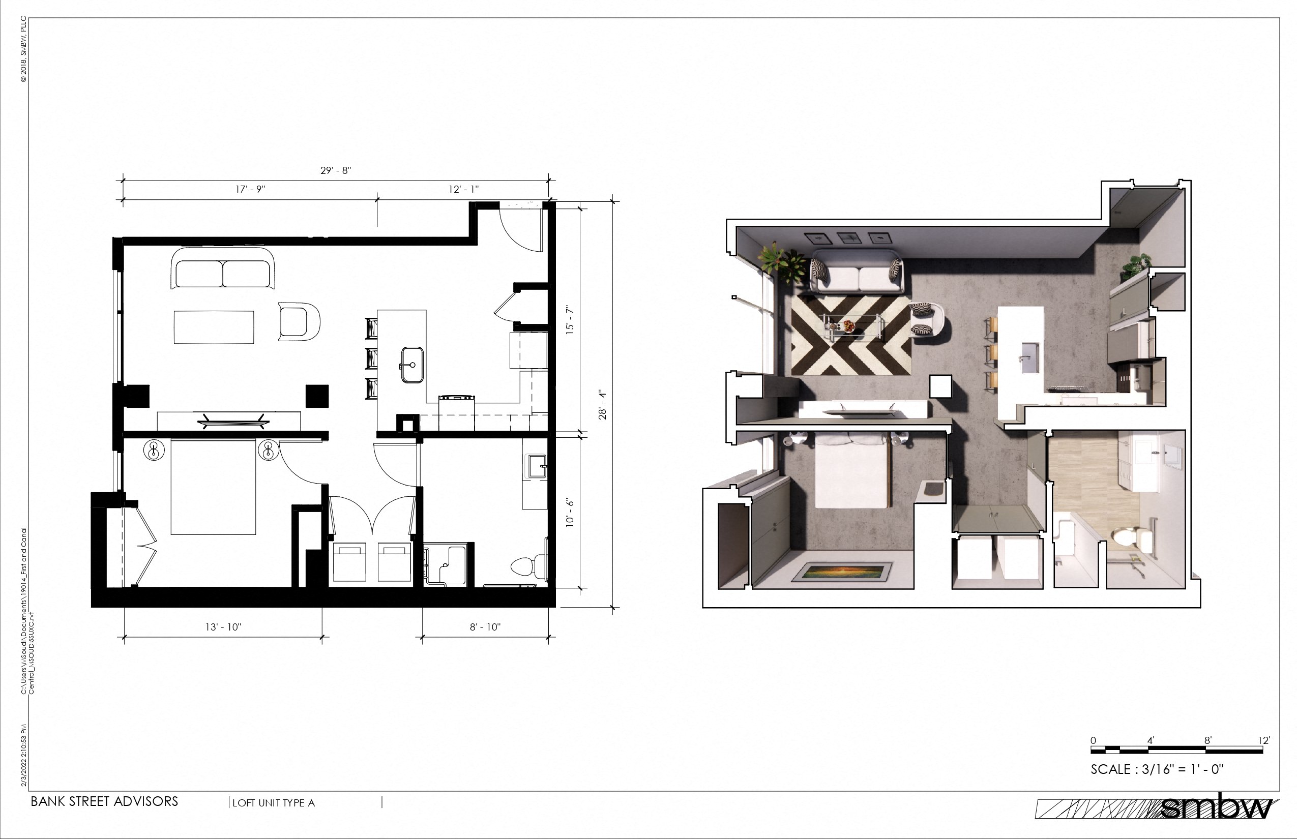 floor plan of the renovated home