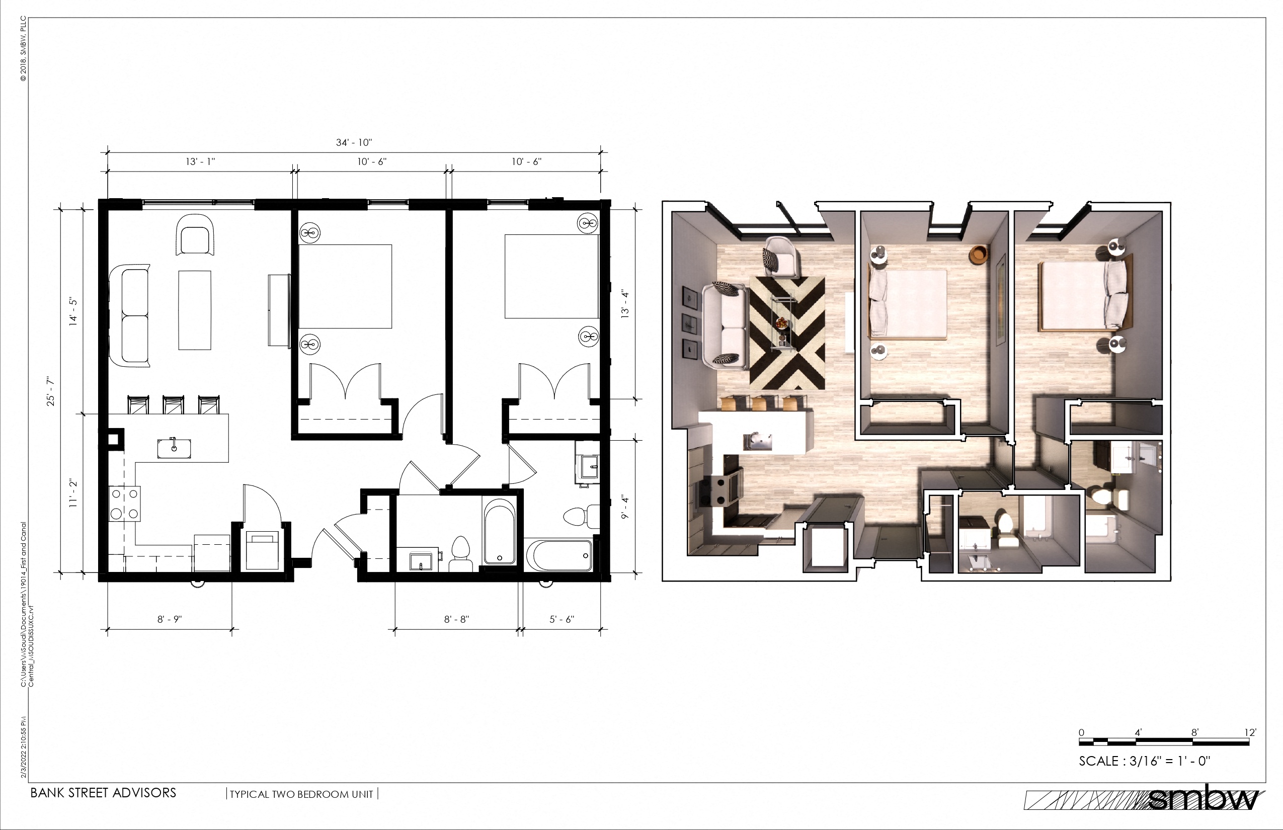 floor plan of the second floor of a home